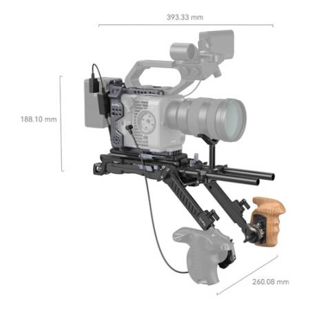 SmallRig 4125B - zestaw, rig naramienny stabilizator do Sony FX6_Wymiary_3
